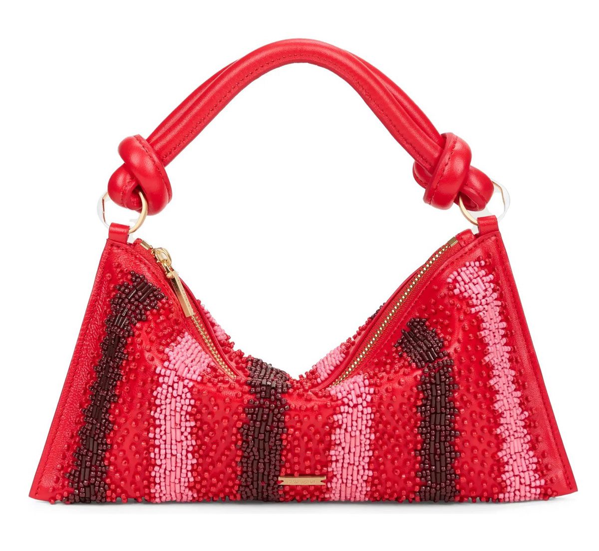 Cult Gaia Nano Hera Beaded Leather Shoulder Bag