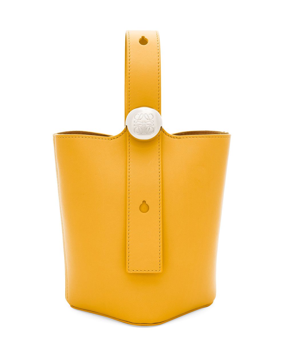 Loewe Mini Pebble Bucket bag in mellow calfskin