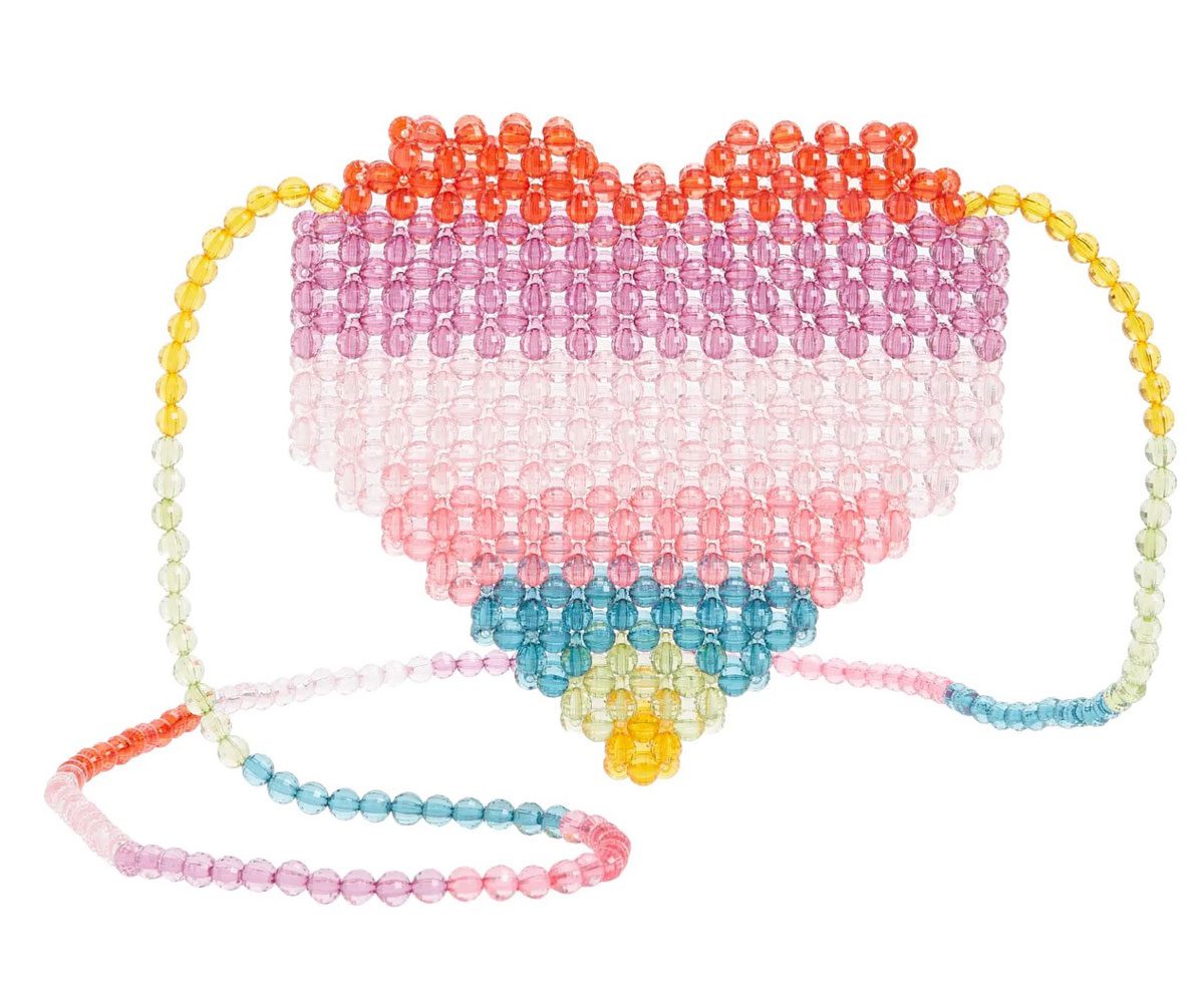 Lola the Boys Beaded Heart Purse Large