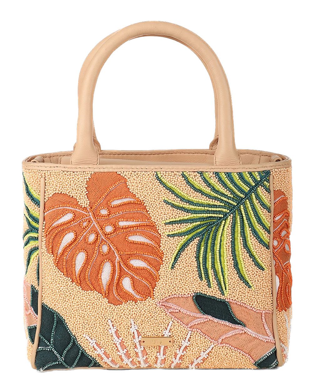 Rafe Tasha Plant Beaded Top Handle Bag