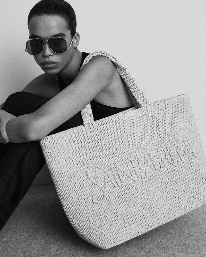 Saint Laurent Raffia Tote 2