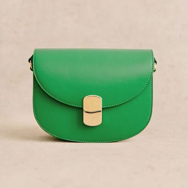 Sezane CLAUDE BAG Smooth Green Large