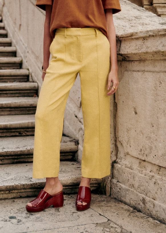 Sezane CORENTIN TROUSERS Mustard Large