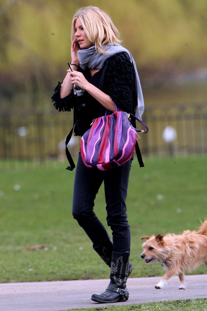 Sienna Miller Trembled Blossoms Prada Bag Sienna Miller Trembled Blossoms Prada Bag