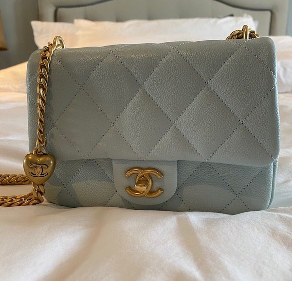 chanel light blue small sweetheart