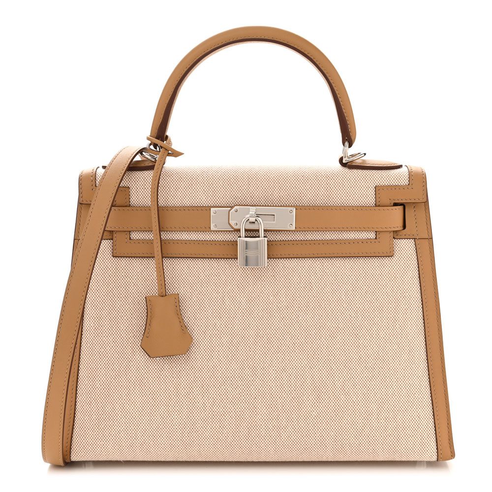 hermes Toile H Swift Kelly Sellier 28 Ecru Beige Sesame