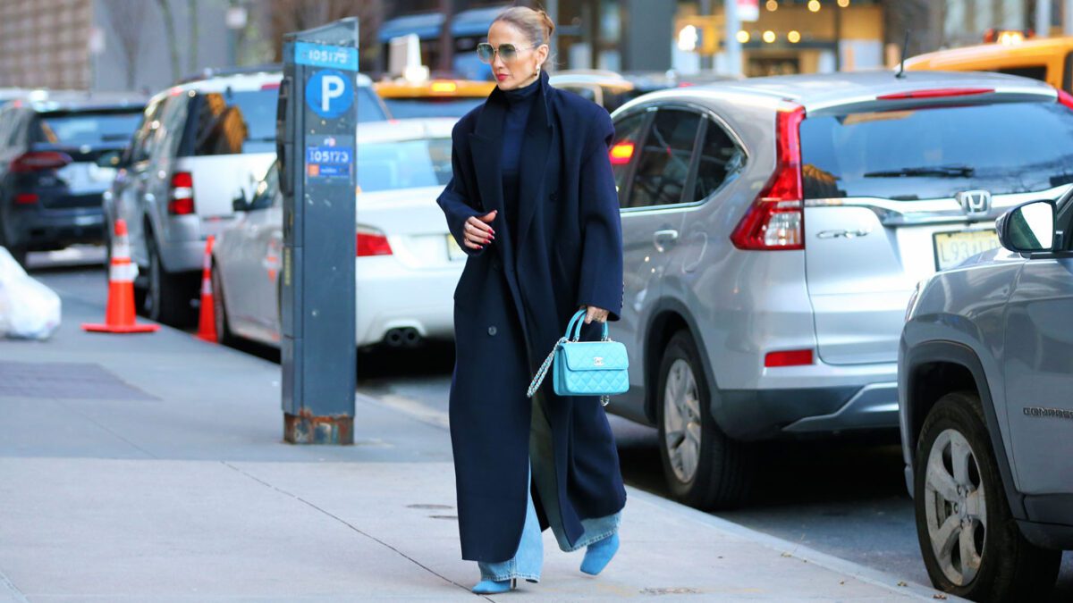Jennifer Lopez metallizzato chanel Bag NYC