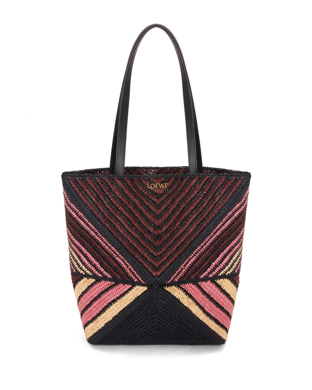 Loewe Puzzle Fold Tote in raffia