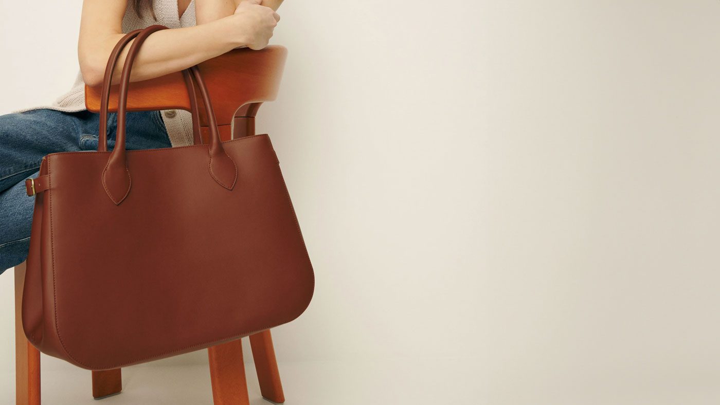 Reformation Brown Bowling Tote