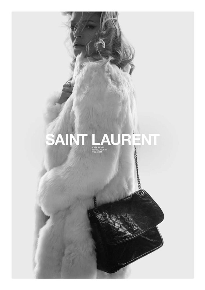 saint laurent noe linen shopper Kate Moss