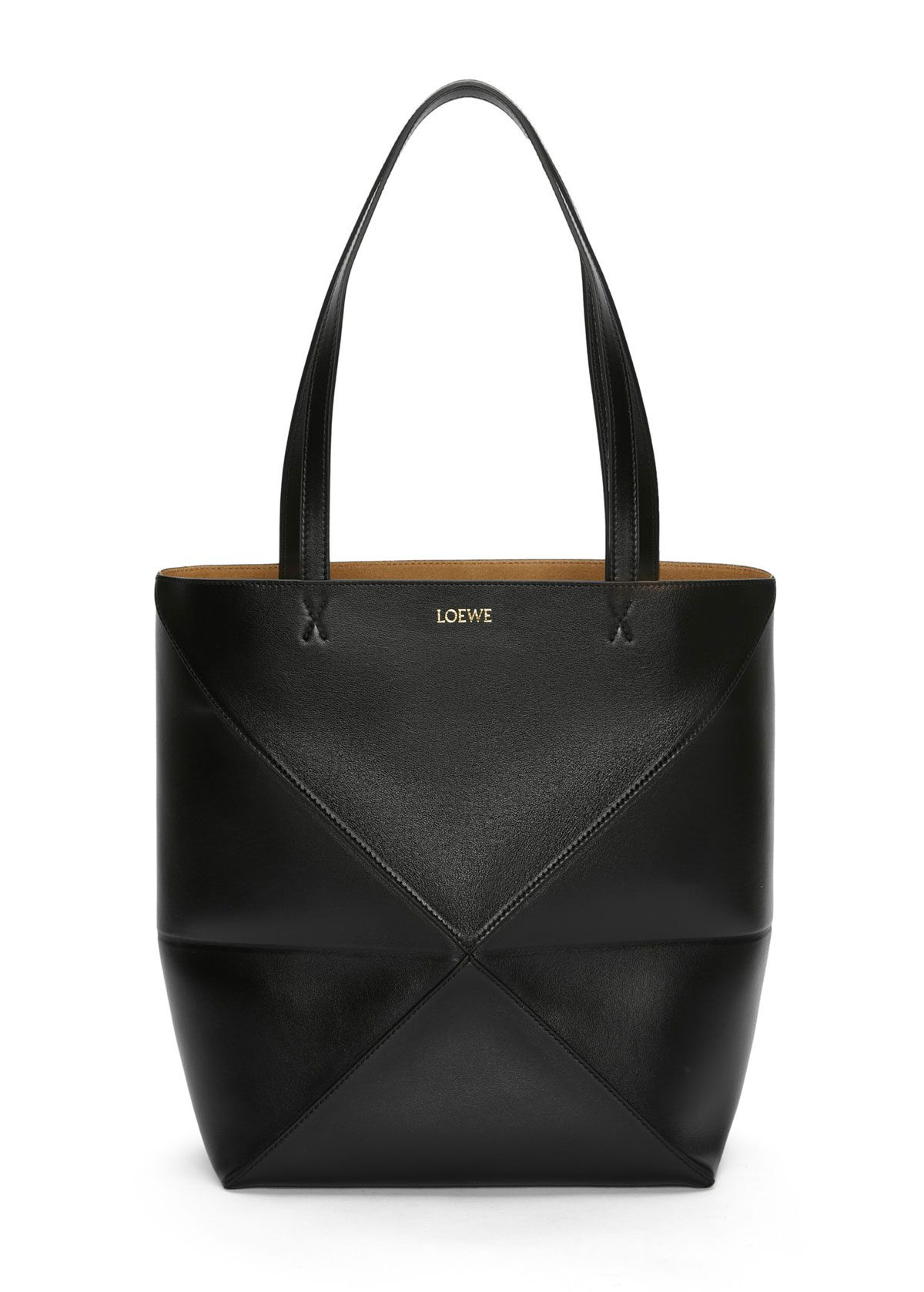 loewe Puzzle Fold Tote in shiny calfskin 1