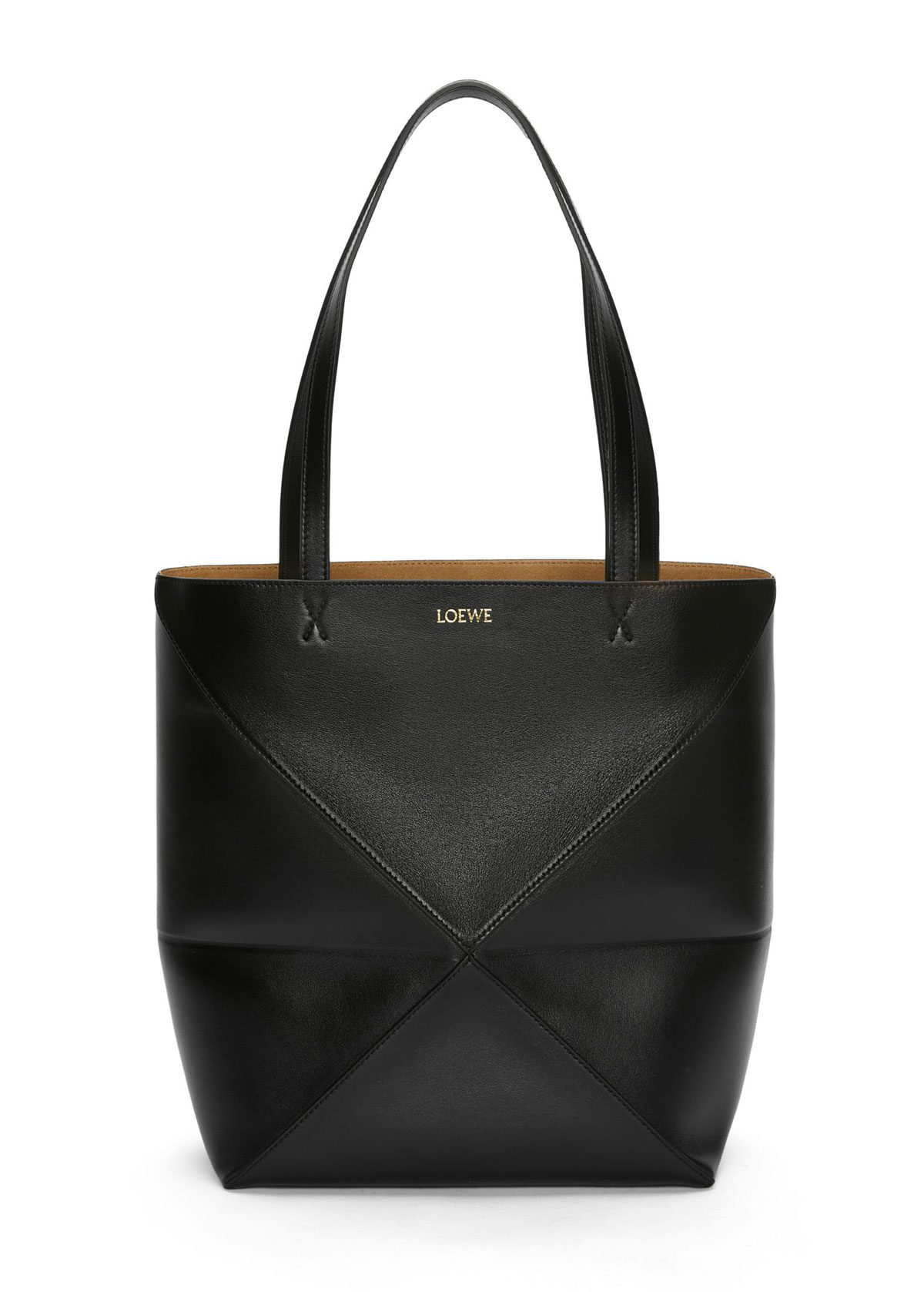 loewe Puzzle Fold Tote in shiny calfskin 1 loewe Puzzle Fold Tote in shiny calfskin 1
