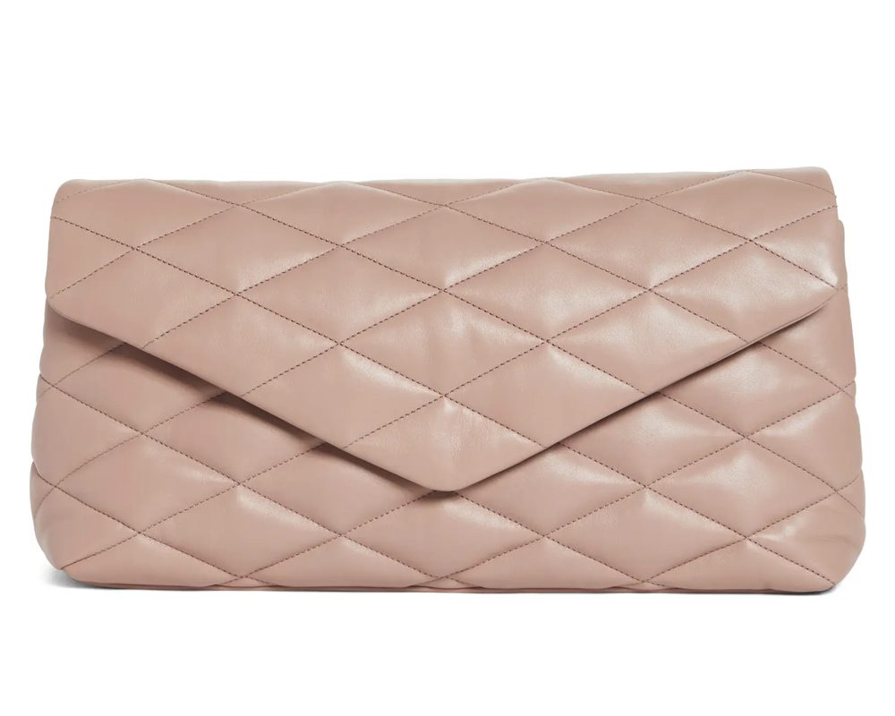 Saint Laurent Quilted Envelope Clutch