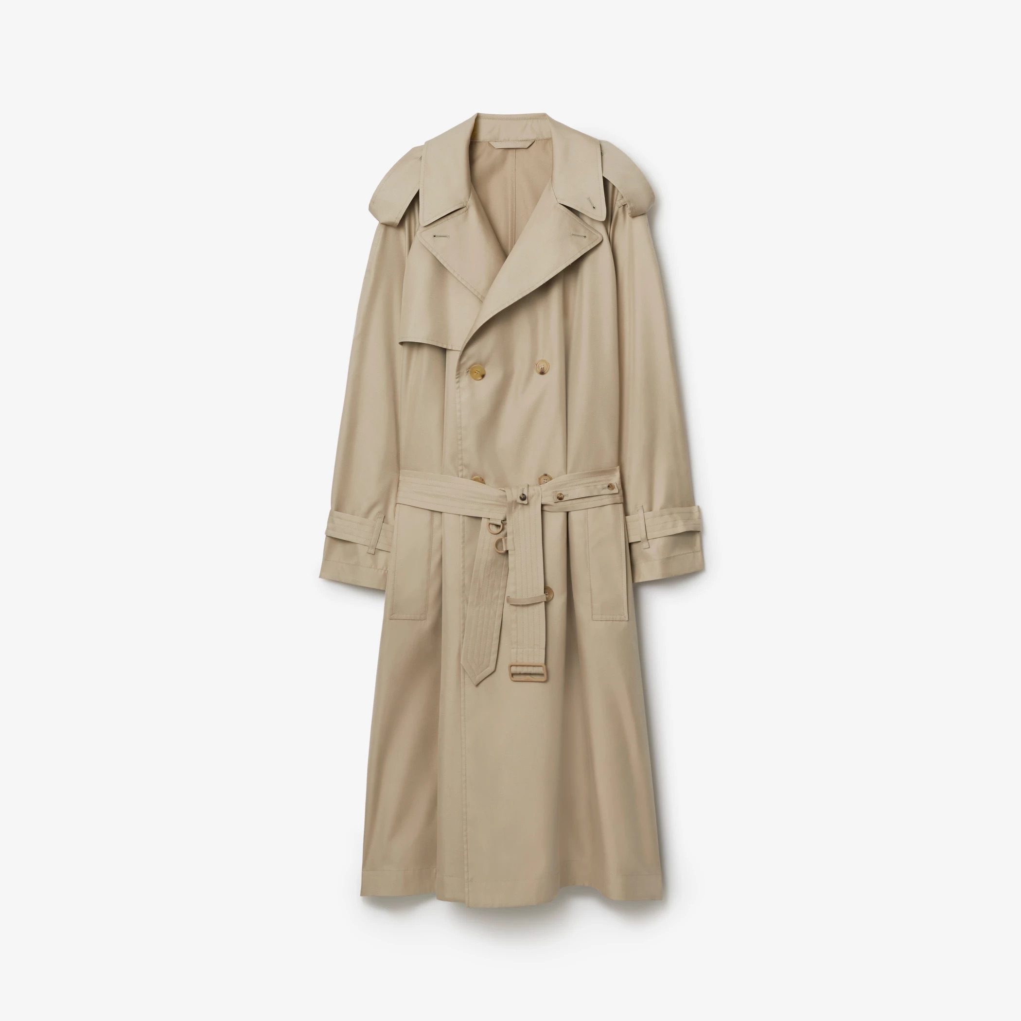 burberry Long Silk Trench Coat