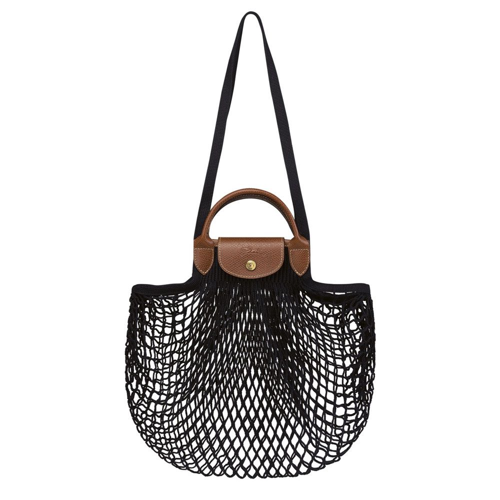 longchamp LE PLIAGE FILET L MESH BAG black Large