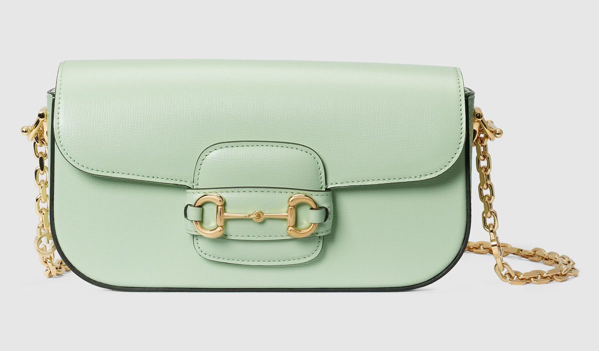 GUCCI HORSEBIT 1955 SMALL SHOULDER BAG light green GUCCI HORSEBIT 1955 SMALL SHOULDER BAG light green