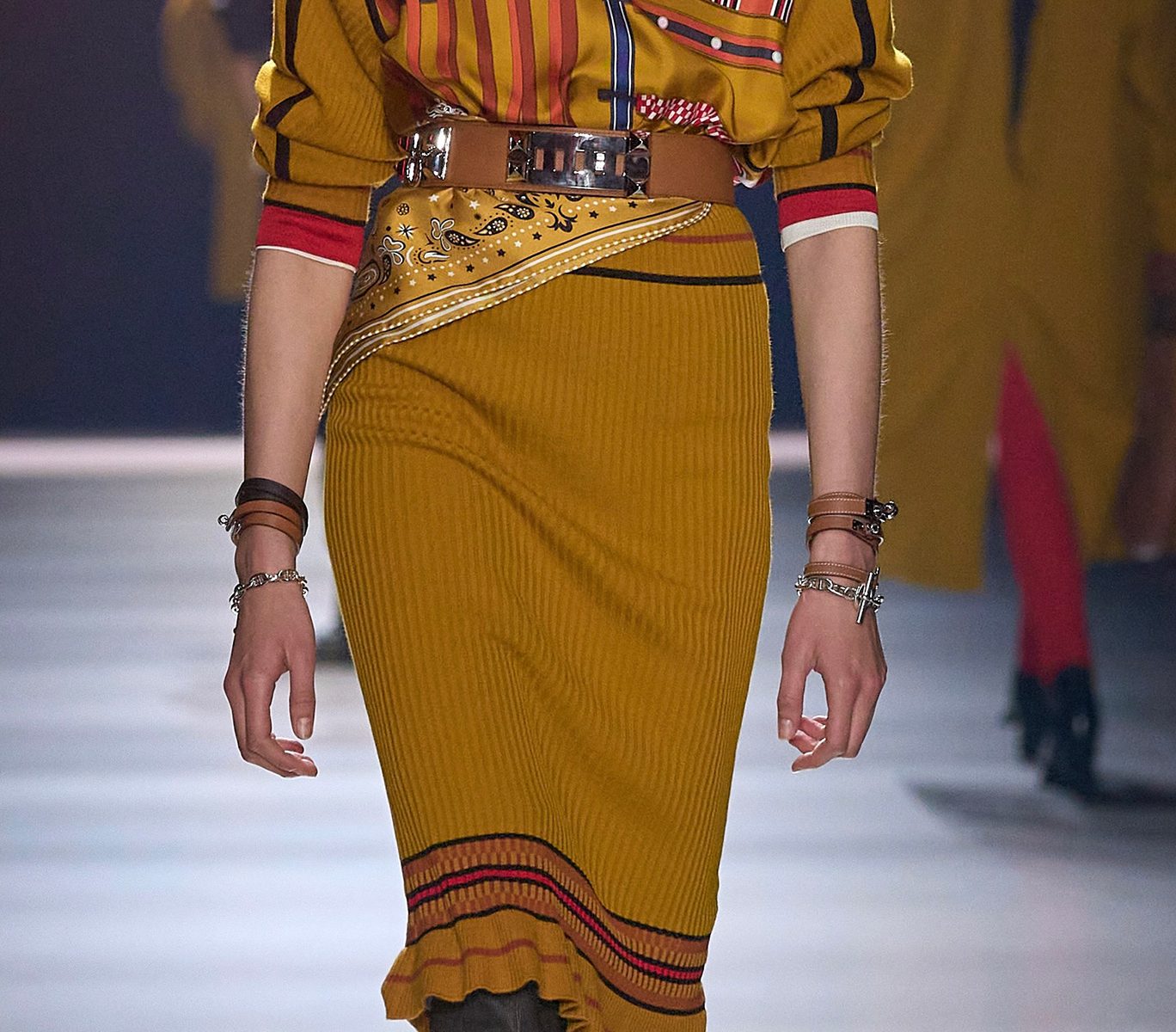 Hermès AW24 Look 10. Photo via Vogue.com. Hermès AW24 Look 10. Photo via Vogue.com.
