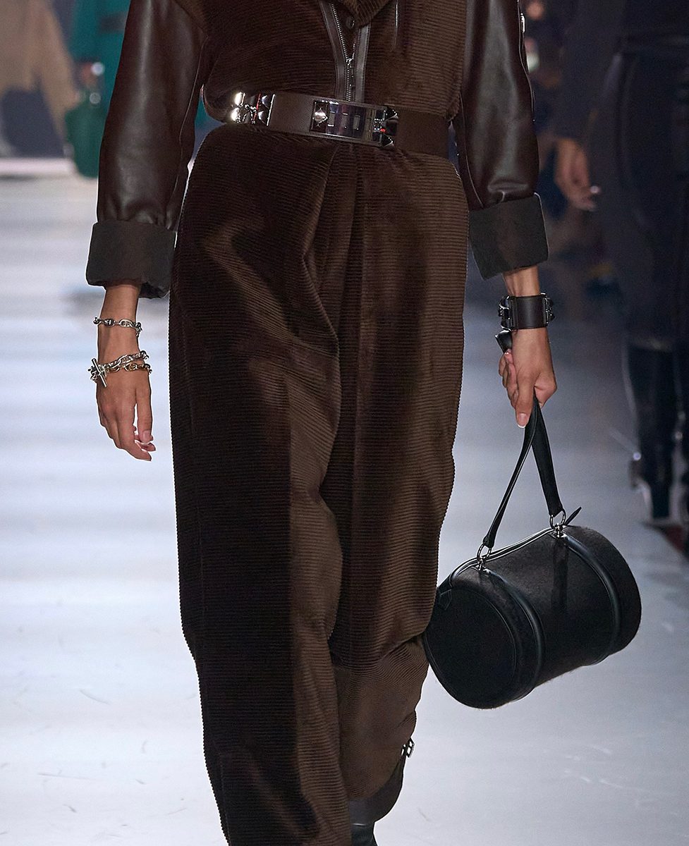 Hermès AW24 Look 36. Photo via Vogue.com. Hermès AW24 Look 36. Photo via Vogue.com.