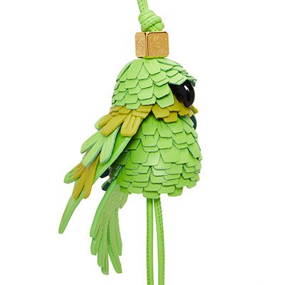 Parrot charm in classic calfskin