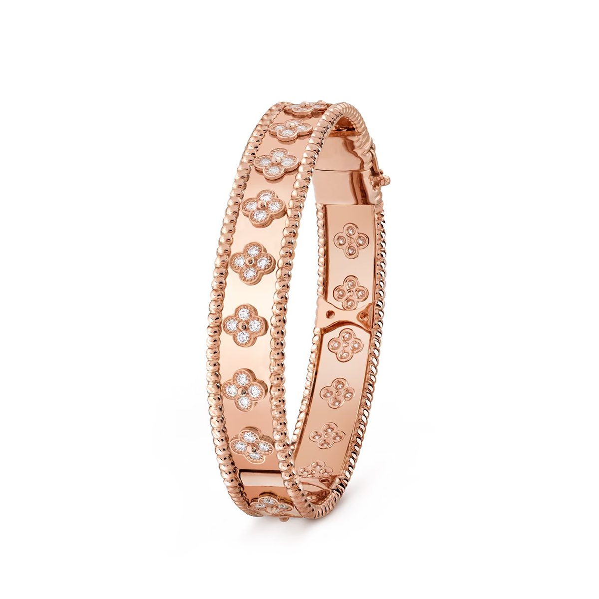Perlee clovers bracelet medium model 18K rose gold Diamond VCARN5B200 28800