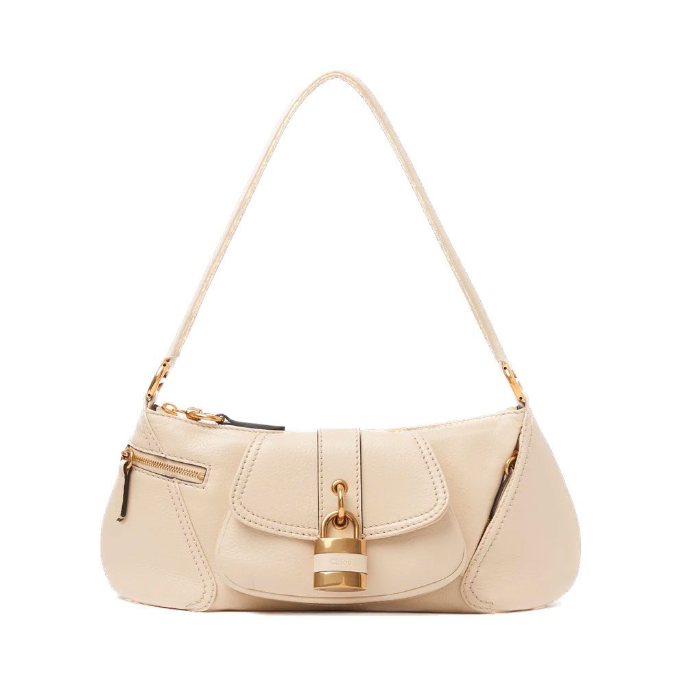 chloe THE 99 SHOULDER BAG IN GRAINED LEATHER Background Removed