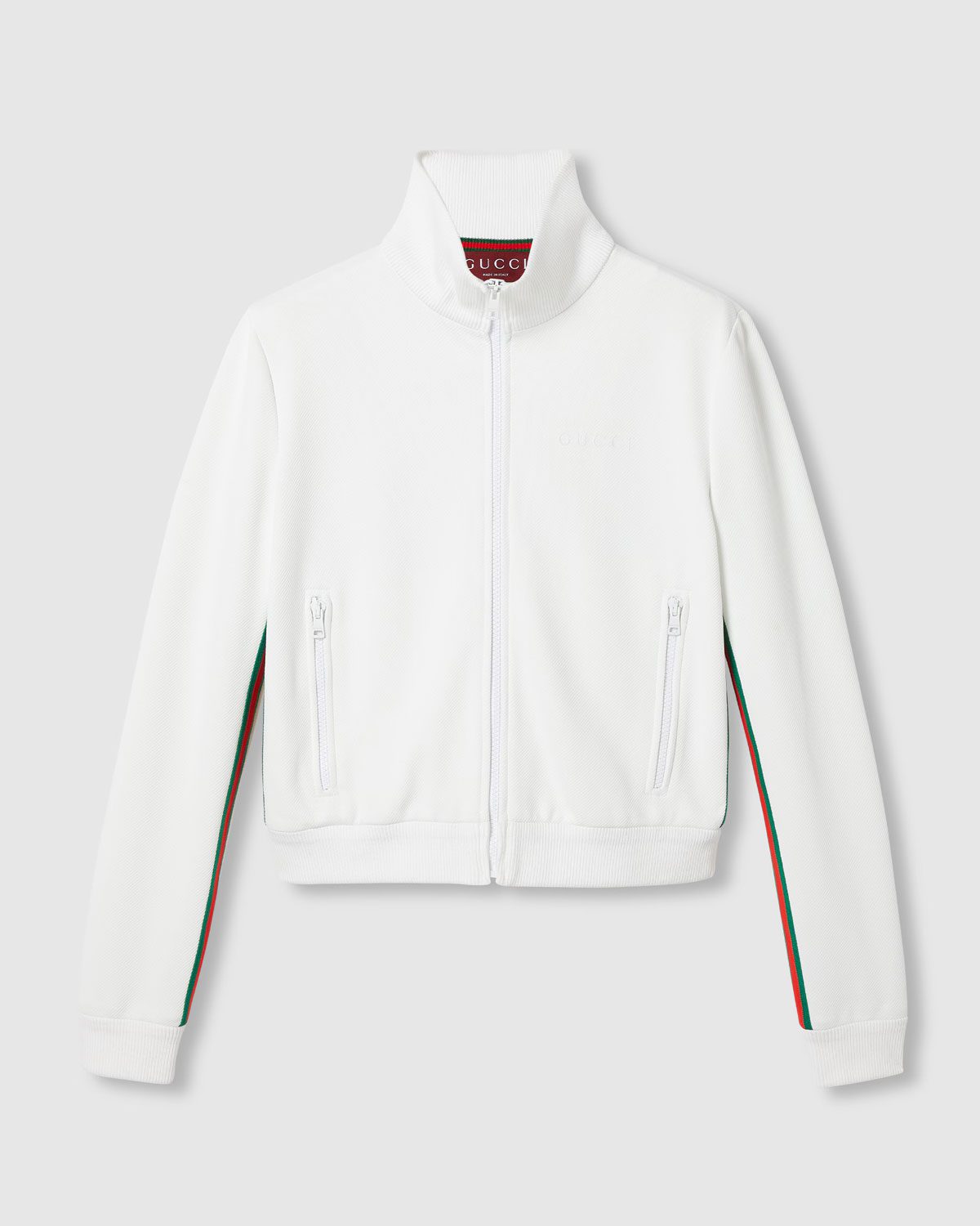 gucci JERSEY DRILL JACKET WITH WEB