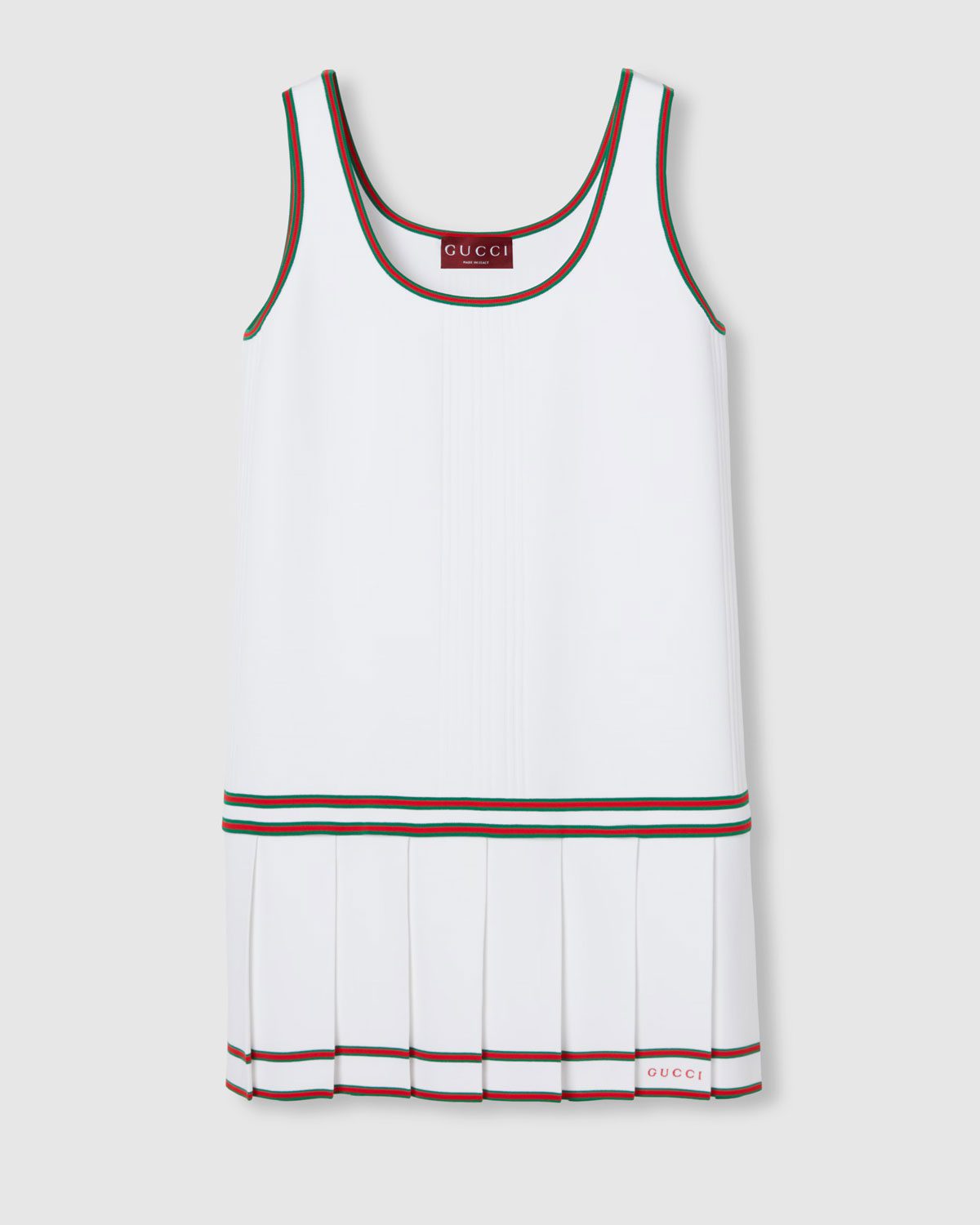 gucci SHORT STRETCH VISCOSE PLEATED DRESS