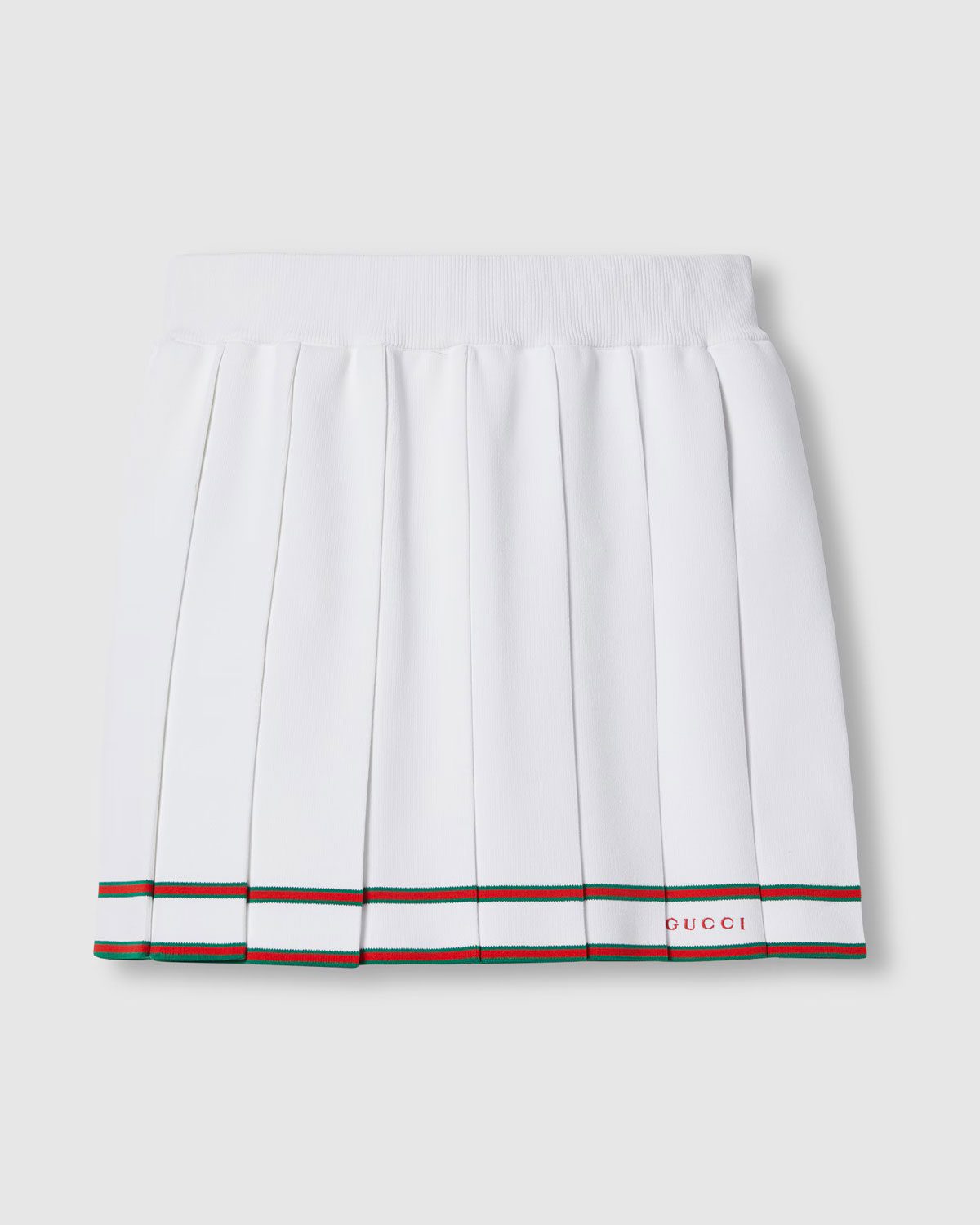 gucci SHORT STRETCH VISCOSE PLEATED SKIRT