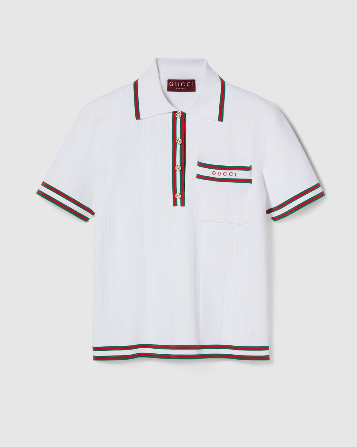 gucci STRETCH VISCOSE POLO TOP