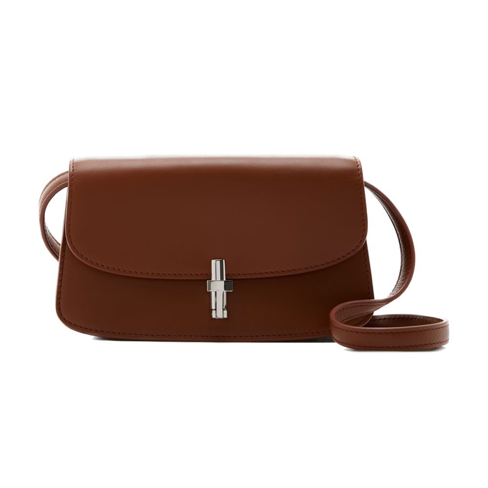 the row Sofia E W Leather Crossbody Bag