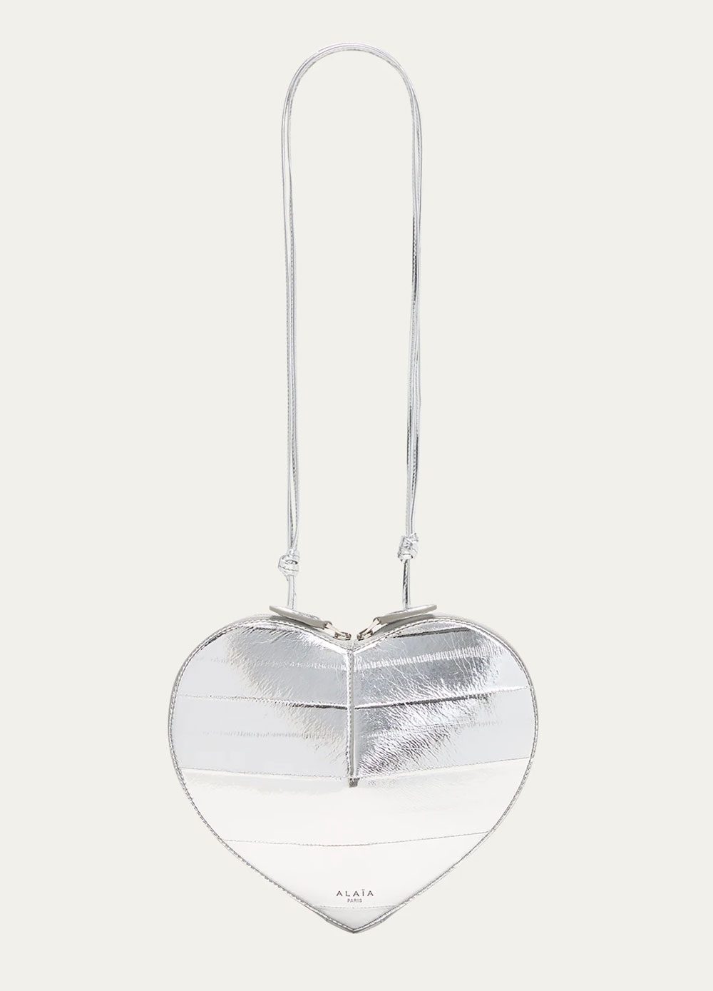 alaia Le Coeur Crossbody in Metallic Eel 1 alaia Le Coeur Crossbody in Metallic Eel 1