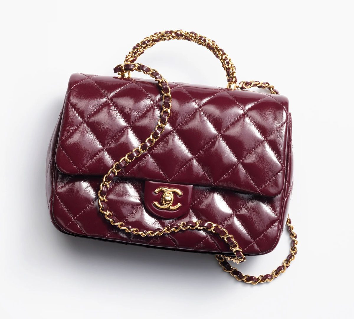 Chanel Mini Flap Shiny Handle