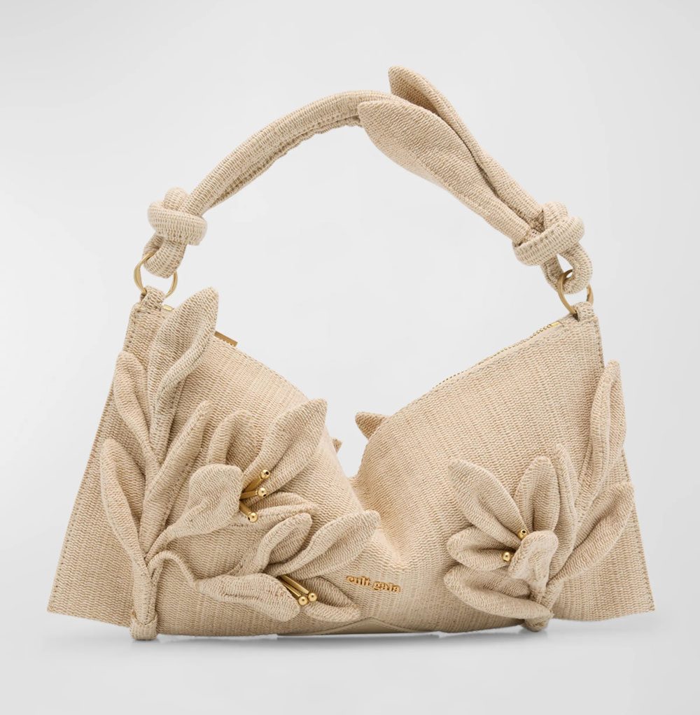cult gaia Hera Mini Floral Canvas Shoulder Bag cult gaia Hera Mini Floral Canvas Shoulder Bag