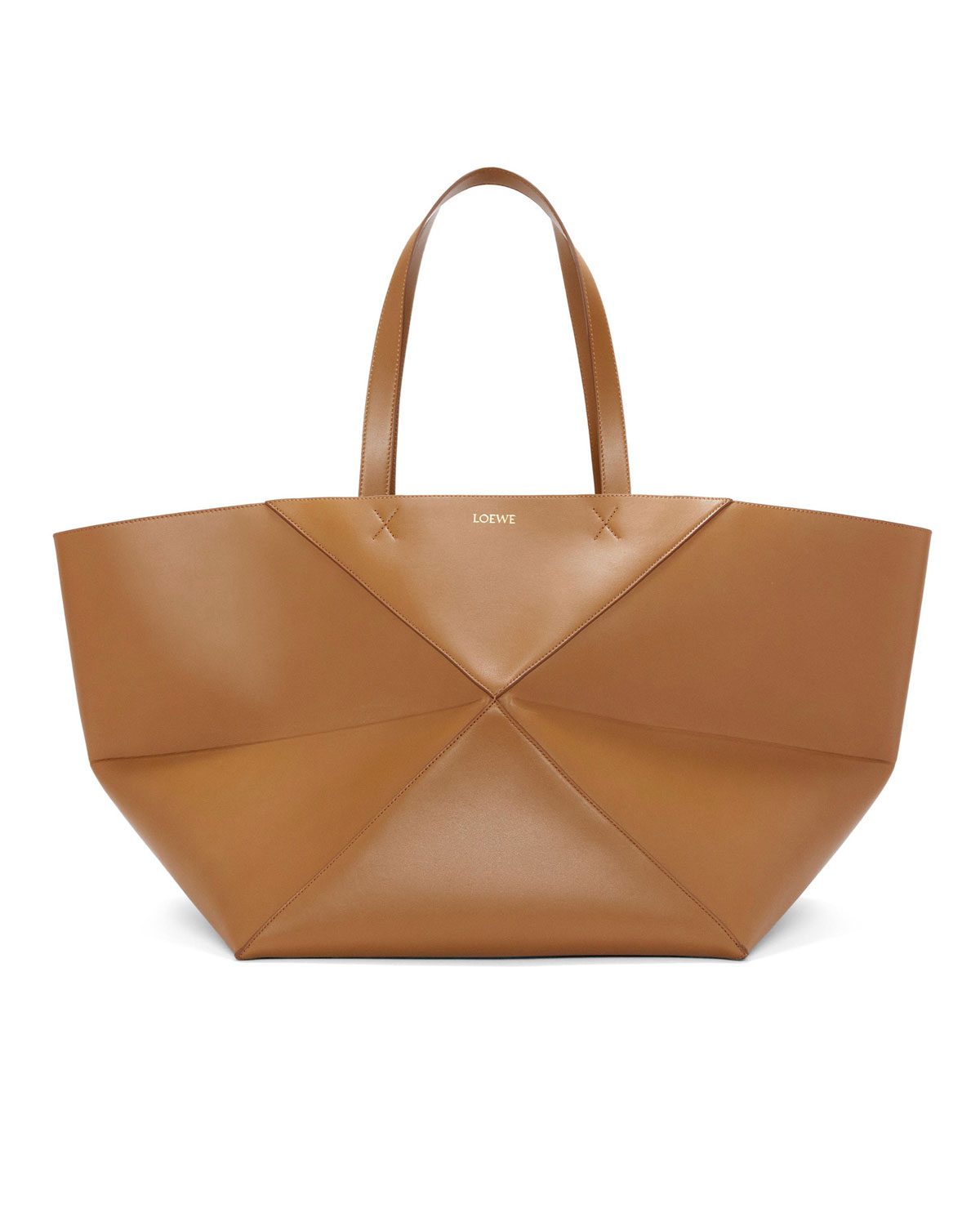 loewe XXL Puzzle Fold Tote in shiny calfskin