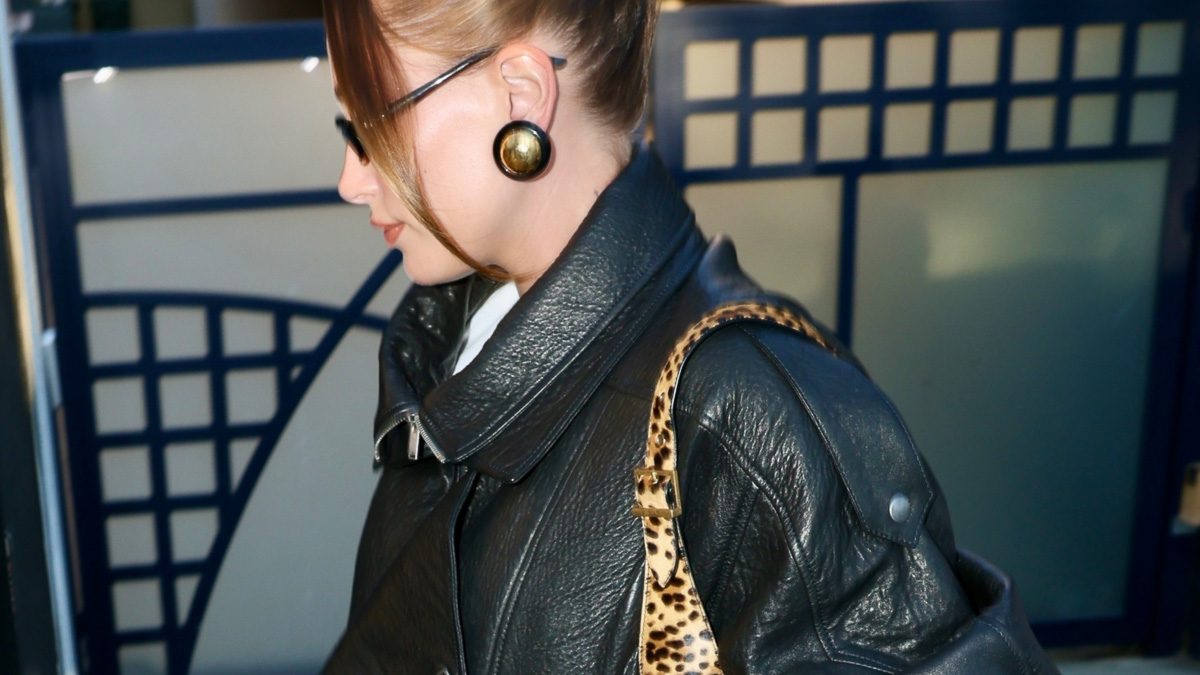 Hailey Bieber Saint Laurent Le 5 a 7 Pony Hair