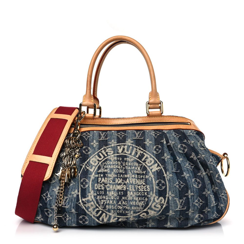 louis vuitton Denim Raye Cabas GM