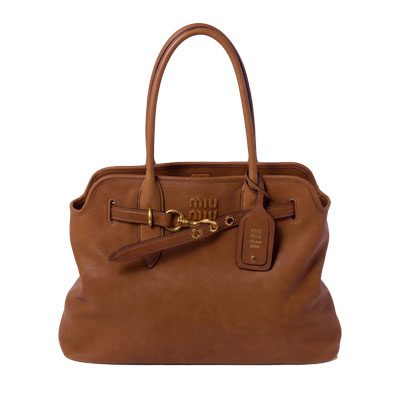 miu miu aventure nappa leather bag Large