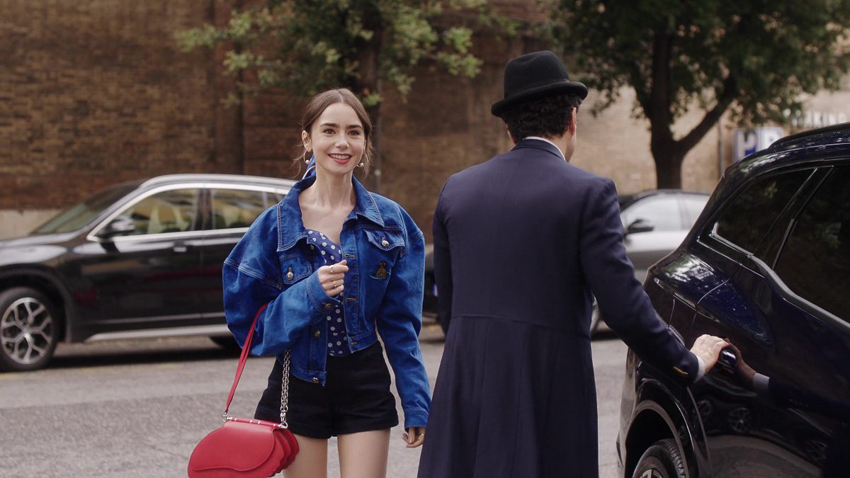 Emily in Paris Episode 4x09 22Roman Holiday22 Red Butterfly Bag Peter and James Atelier Butterfly Bag