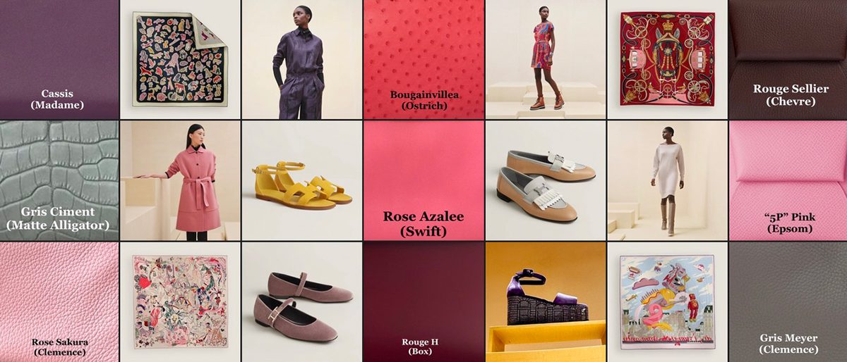 Hermes Autumn WInter 2024 Cassis Bougainvillea Rouge Sellier Gris Ciment Rose Azalee 5P Pink Rose Sakura Rouge H Gris Meyer Hermes Autumn WInter 2024 Cassis Bougainvillea Rouge Sellier Gris Ciment Rose Azalee 5P Pink Rose Sakura Rouge H Gris Meyer