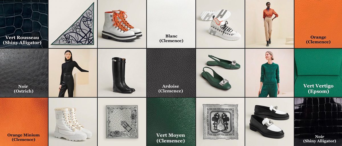 Hermes Autumn Winter 2024 Vert Rousseau Blanc Orange Noir Ardoise Vert Vertigo Orange Minium Vert Moyen Hermes Autumn Winter 2024 Vert Rousseau Blanc Orange Noir Ardoise Vert Vertigo Orange Minium Vert Moyen