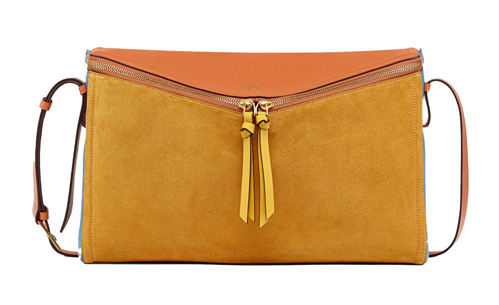 MCM Colorblock Leather Suede Shoulder Bag MCM Colorblock Leather Suede Shoulder Bag