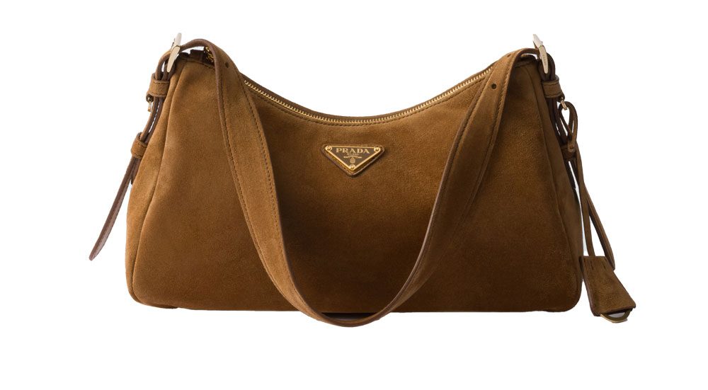 Prada Aimee medium suede shoulder bag Prada Aimee medium suede shoulder bag