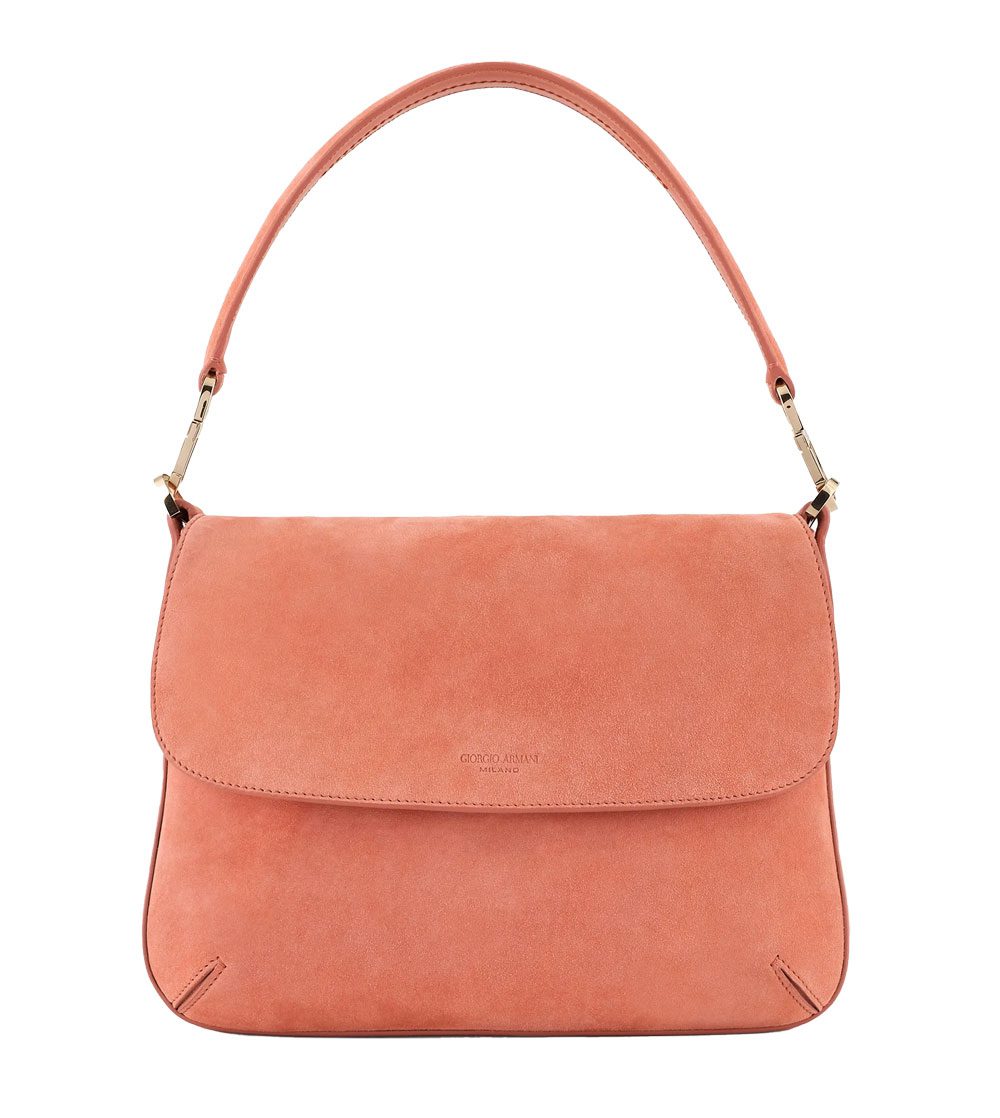 giorgio armani Medium la Prima Soft baguette bag in suede giorgio armani Medium la Prima Soft baguette bag in suede