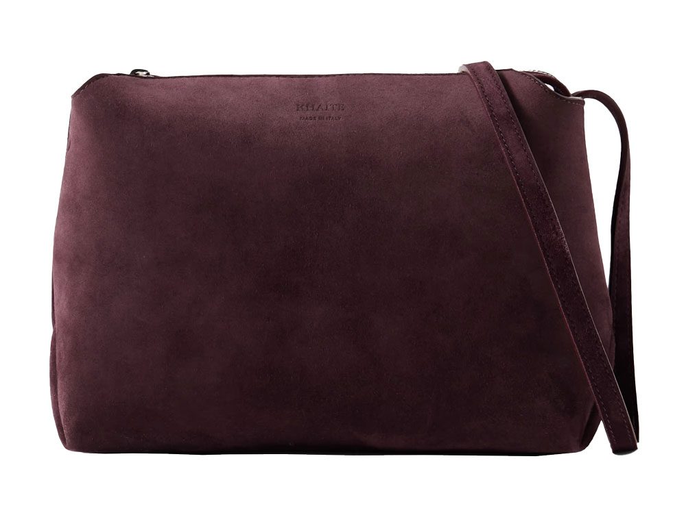 khaite Lina medium suede shoulder bag khaite Lina medium suede shoulder bag