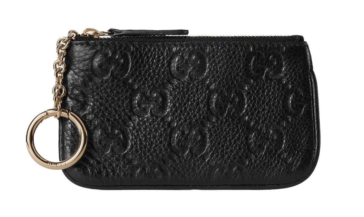 Gucci GG Emblem zip key case Gucci GG Emblem zip key case