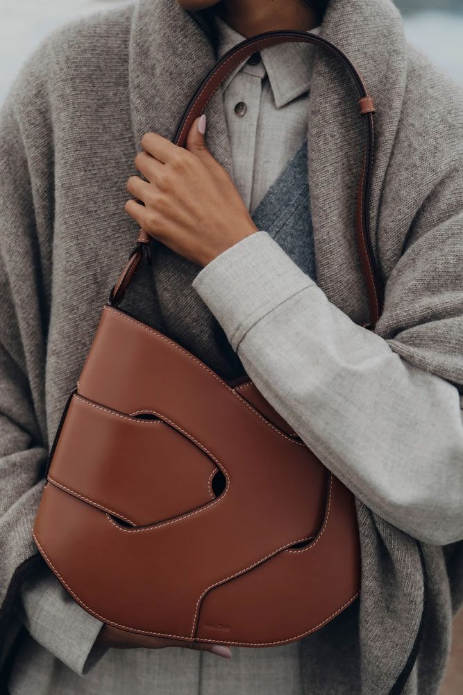 Polene Nodde Hobo Cognac