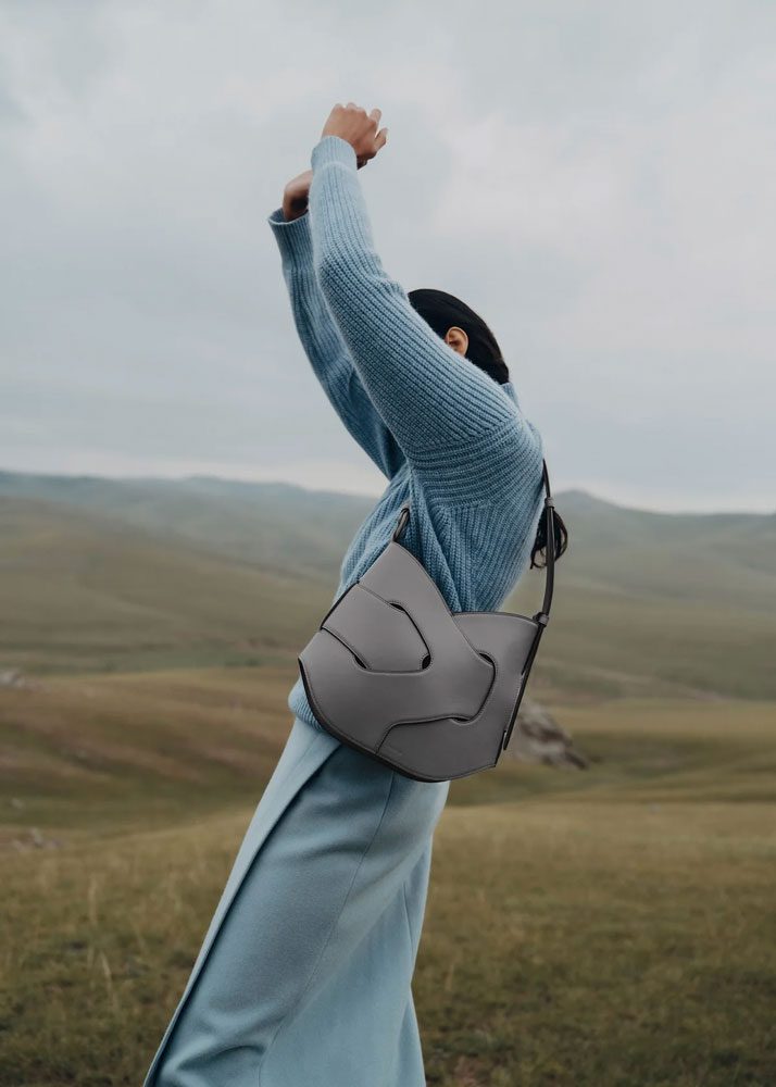 Polene Nodde Hobo in Grey