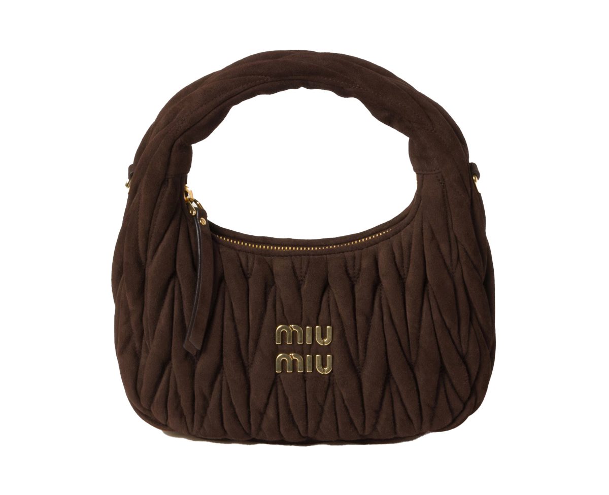miu miu Wander matelasse suede hobo bag miu miu Wander matelasse suede hobo bag