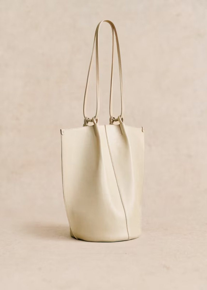 sezane Romie bag neutri Smooth Sandstone