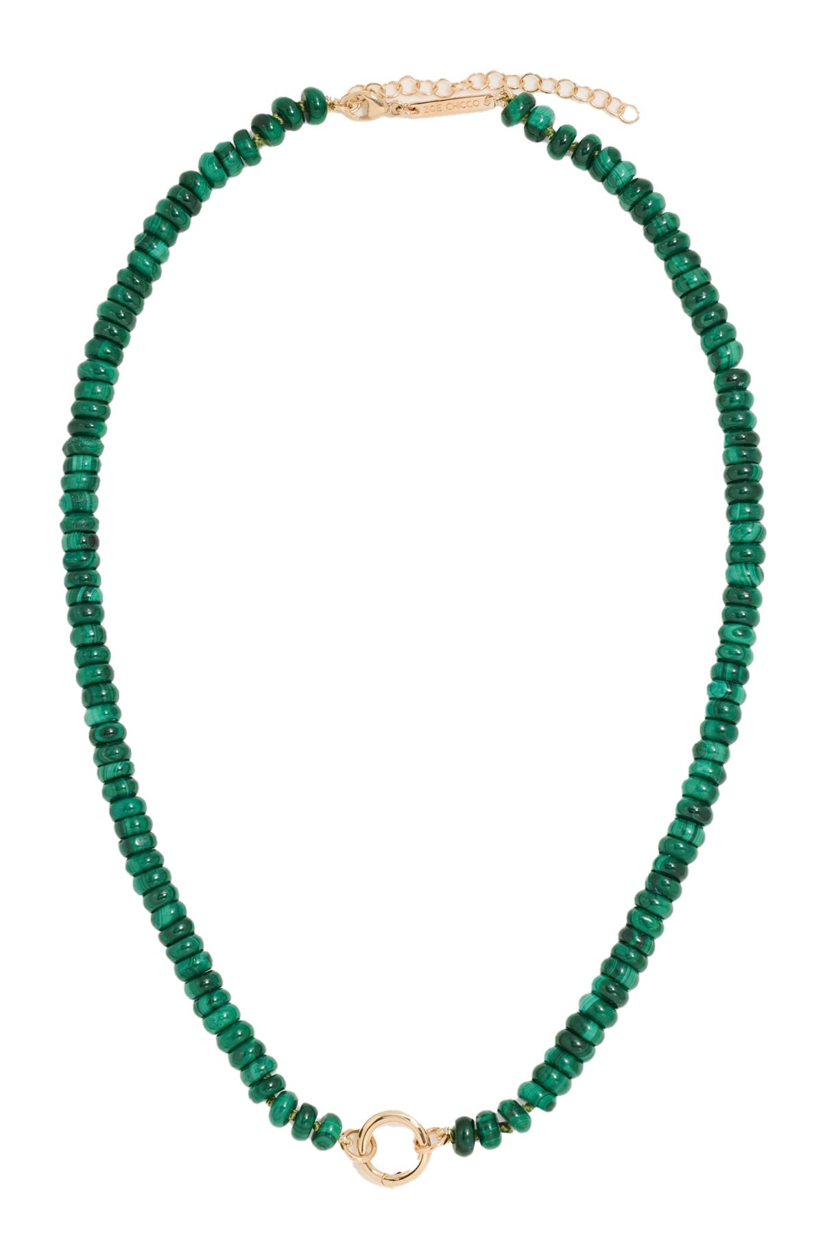 zoe chicco 14k Gold Malachite Beads Necklace zoe chicco 14k Gold Malachite Beads Necklace